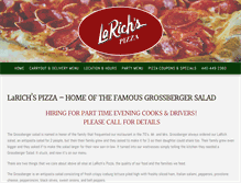 Tablet Screenshot of larichs-pizza.com